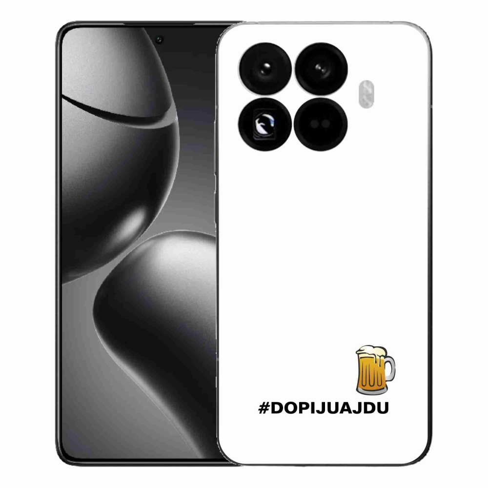 Gelový kryt mmCase na Xiaomi 15T Pro - pivní motiv 1 bílé pozadí