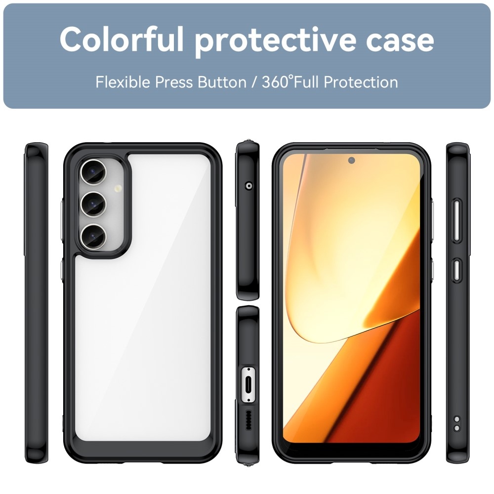 Gelový obal s pevnými zády na Samsung Galaxy S23 FE - černý