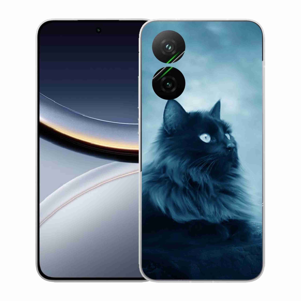 Gelový kryt mmCase na Xiaomi Poco F7 5G - černá kočka 1