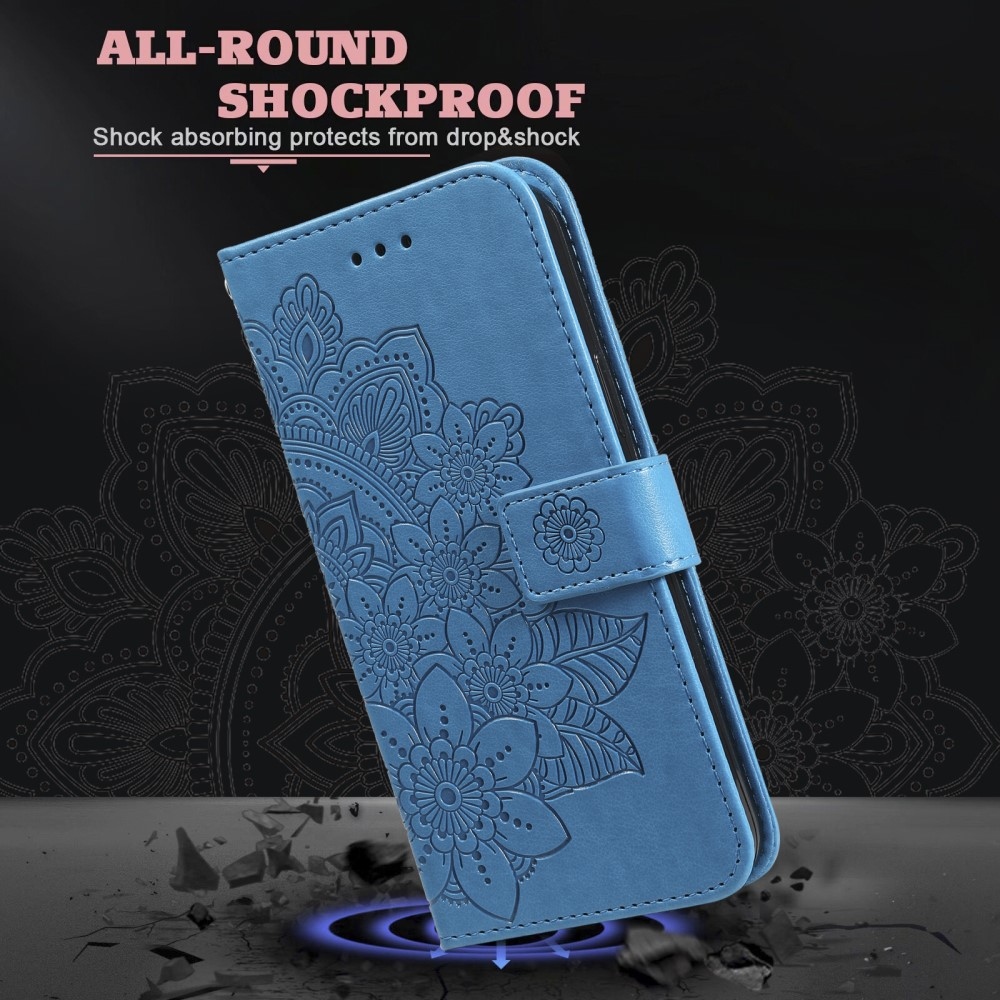 Mandala knížkové pouzdro na Realme C67 - modré