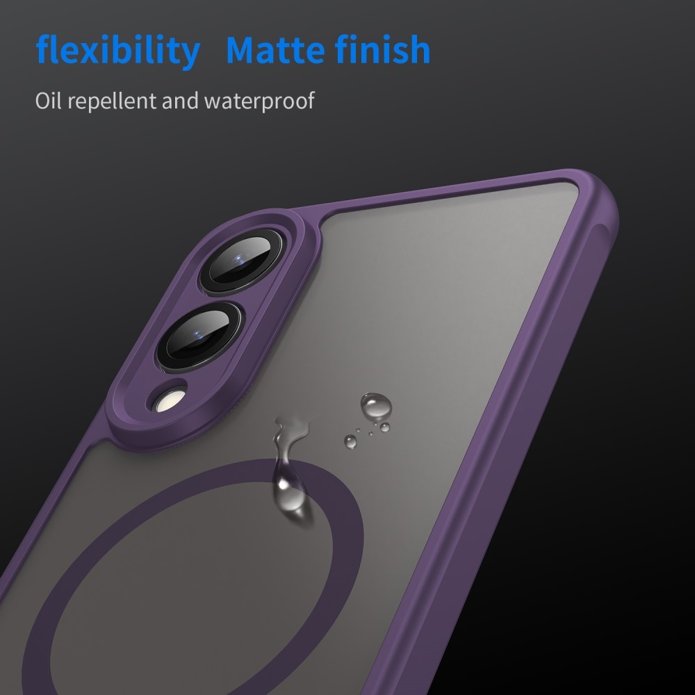 Case matný gelový obal s MagSafe na Samsung Galaxy S25 Edge - fialový