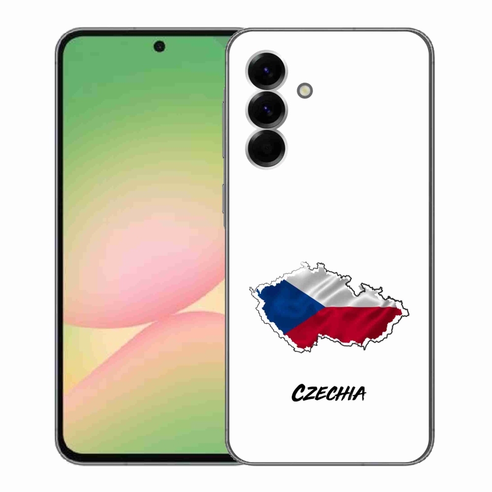 Gelový kryt mmCase na Samsung Galaxy A56 5G - Czechia bílé pozadí