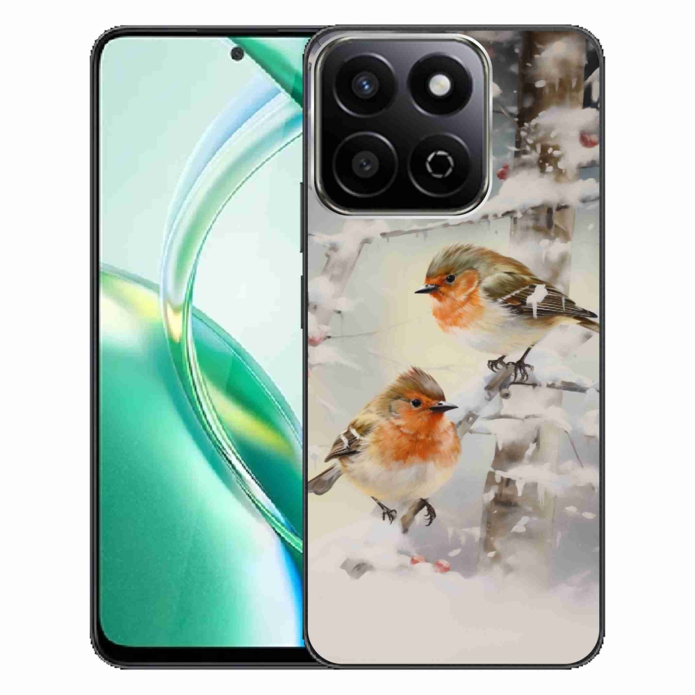 Gelový kryt mmCase na Honor 200 Smart 5G - ptáčci v zimě