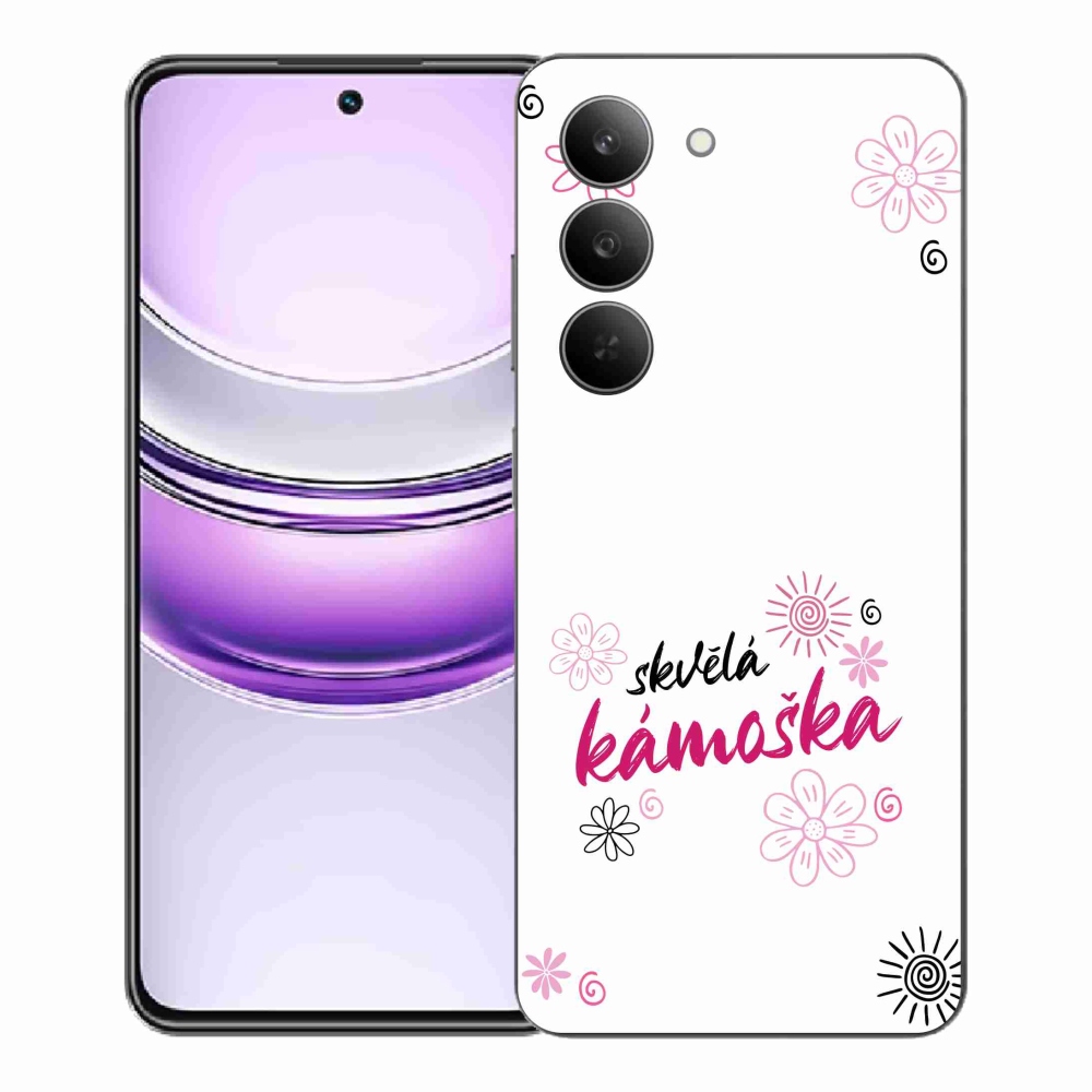 Gelový kryt mmCase na Realme 14x 5G - skvělá kámoška bílé pozadí