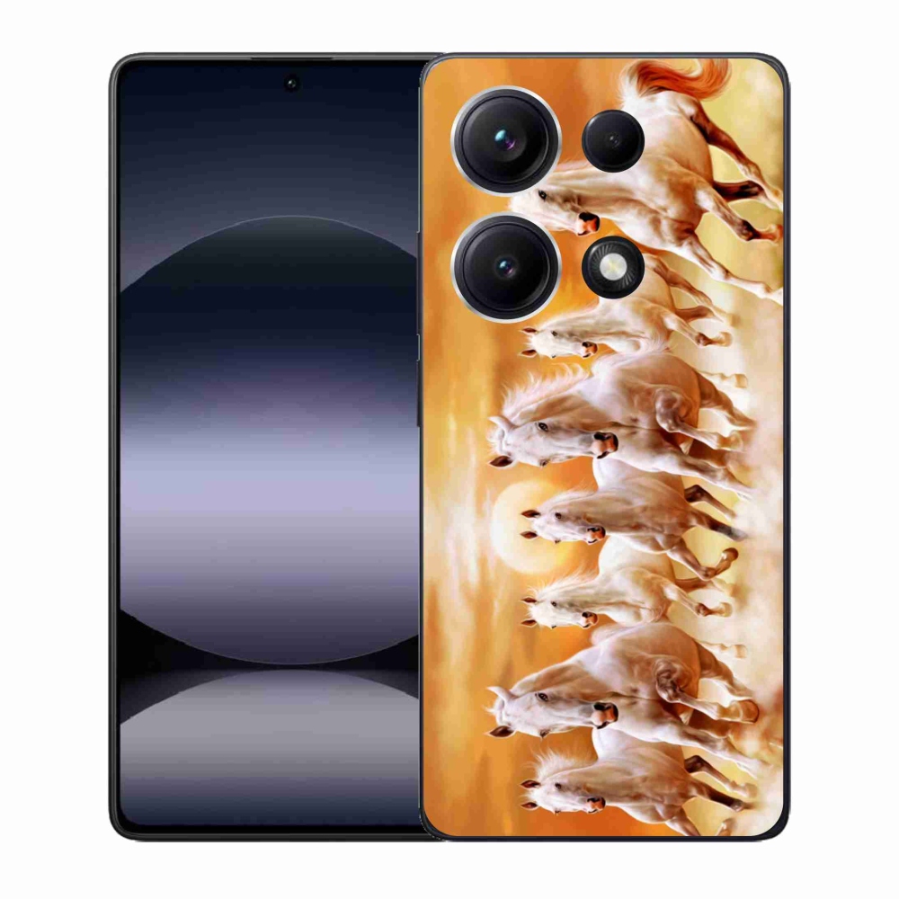 Gelový kryt mmCase na Xiaomi Redmi Note 14S - koně 2