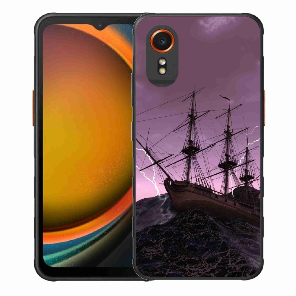 Gelový kryt mmCase na Samsung Galaxy Xcover 7 - loď v bouři