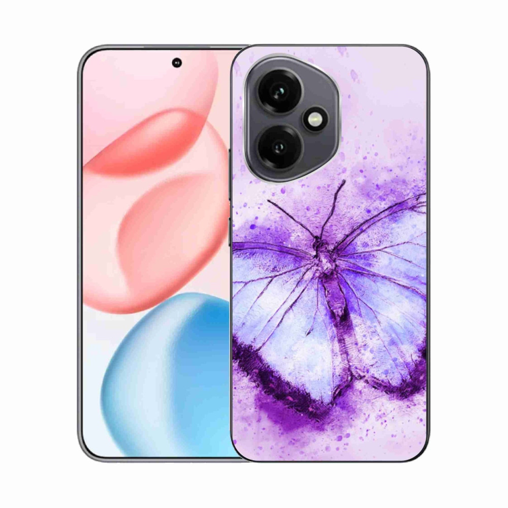 Gelový kryt mmCase na Honor 400 - fialový motýl