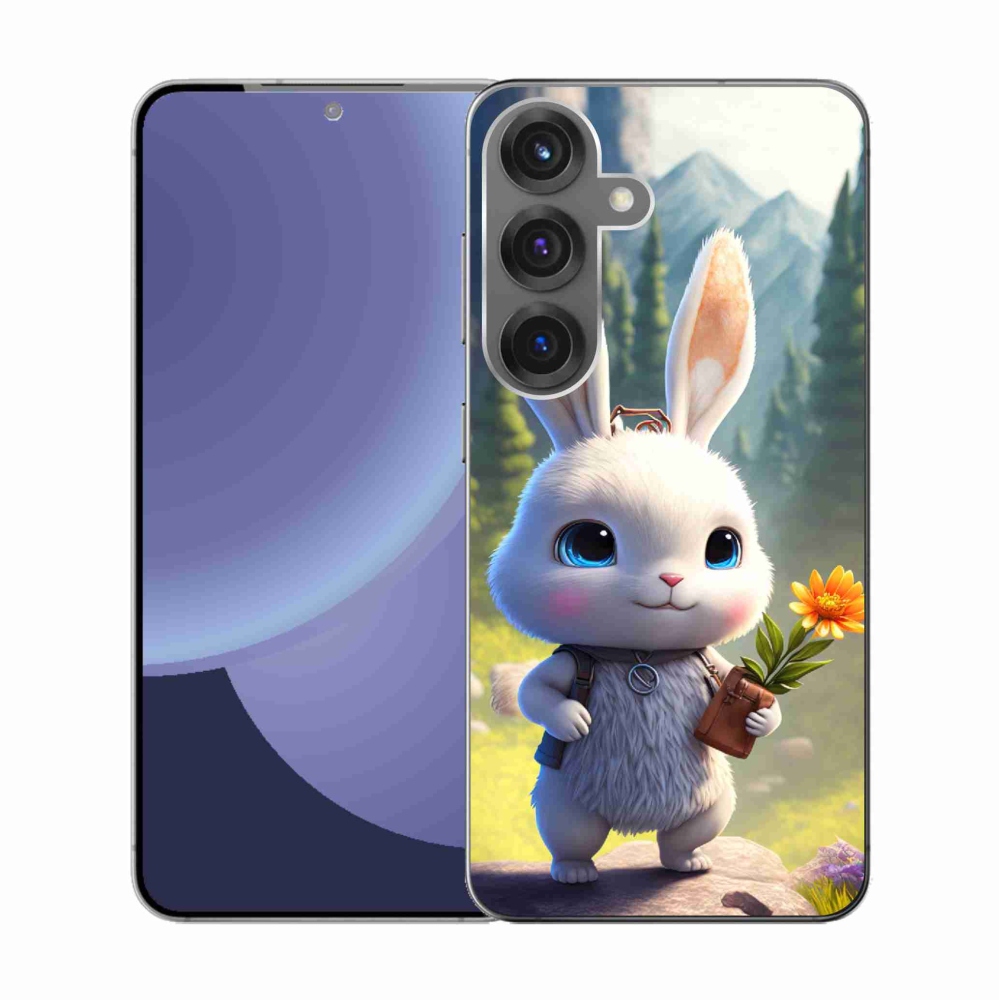 Gelový kryt mmCase na Samsung Galaxy S25 - roztomilý králíček