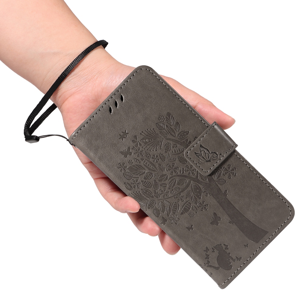 Trees knížkové pouzdro na Xiaomi Redmi 15 4G (171mm) - šedé