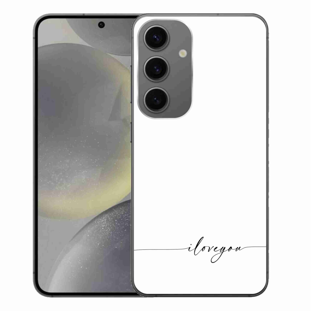 Gelový kryt mmCase na Samsung Galaxy S24+ - I love you bílé pozadí