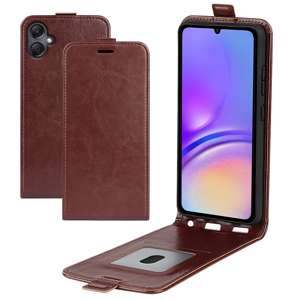 Vertical knížkové pouzdro na Samsung Galaxy A06 4G - hnědé