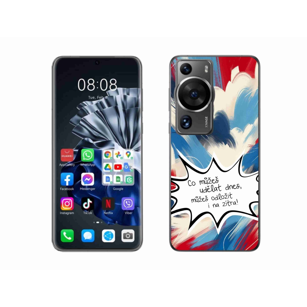 Gelový kryt mmCase na Huawei P60 Pro - vtipný text 9 bílé pozadí