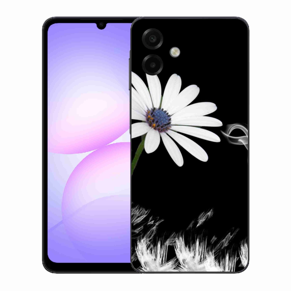 Gelový kryt mmCase na Samsung Galaxy A07 4G - bílá květina