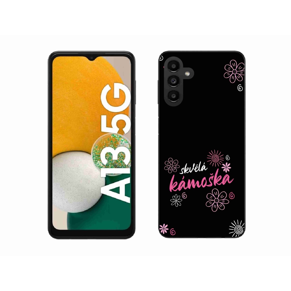 Gelový kryt mmCase na Samsung Galaxy A13 5G - skvělá kámoška černé pozadí