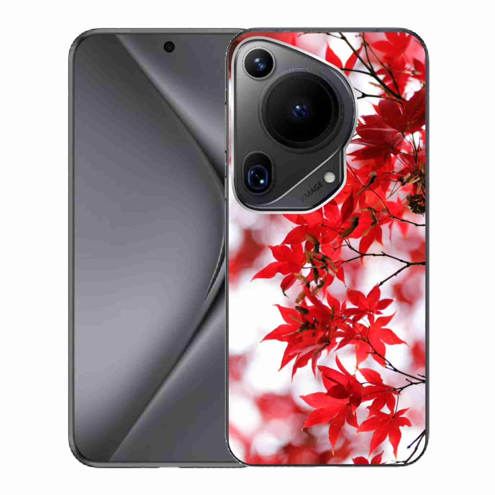 Gelový kryt mmCase na Huawei Pura 70 Ultra - červené listy