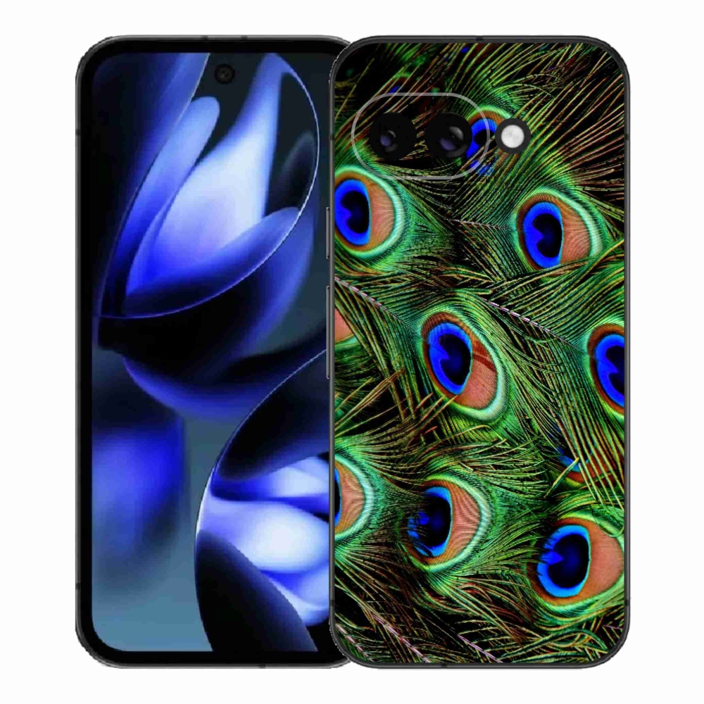 Gelový kryt mmCase na Google Pixel 9a - paví peří