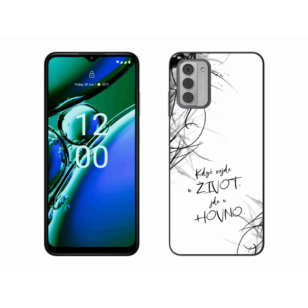 Gelový kryt mmCase na Nokia G42 - vtipný text 16 bílé pozadí
