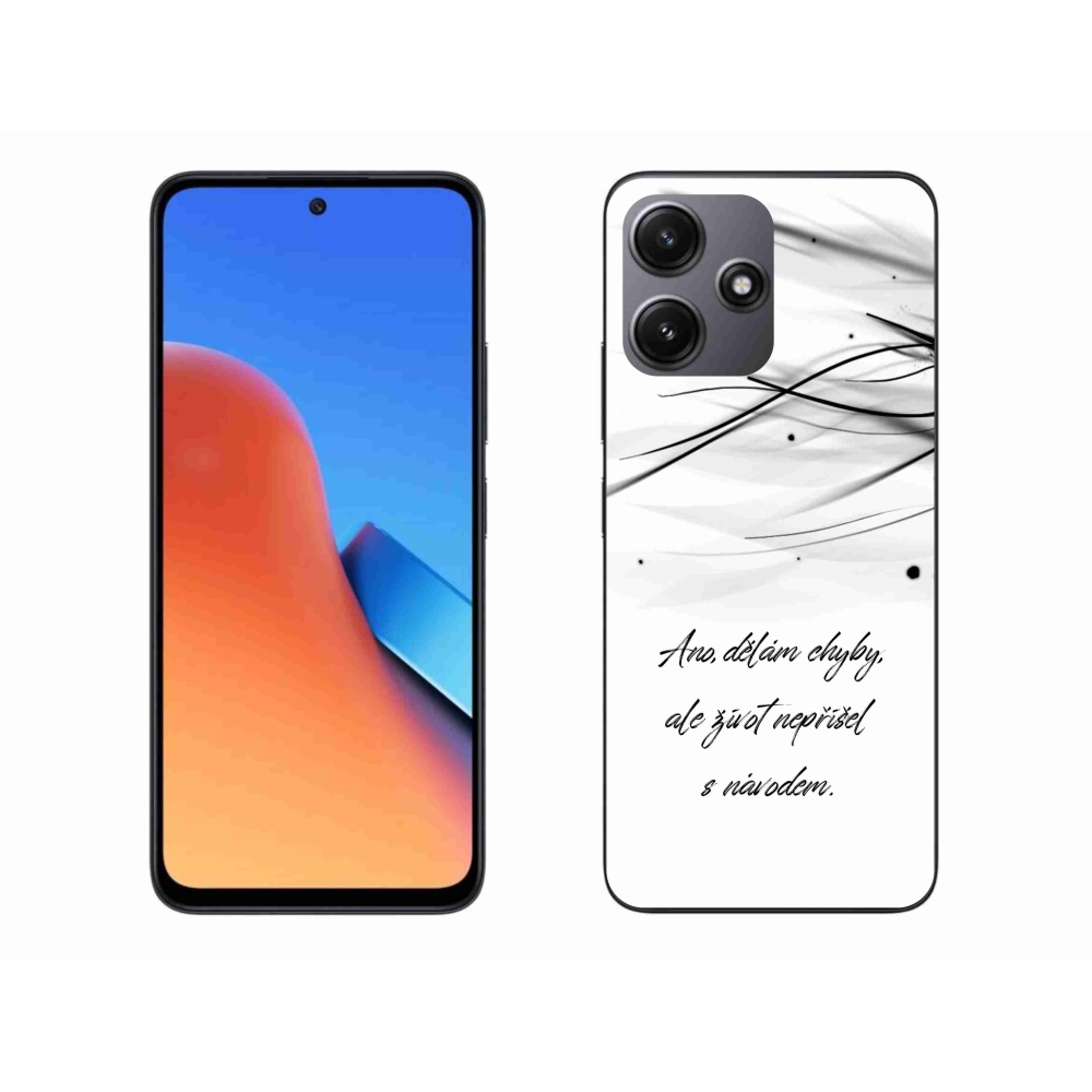 Gelový kryt mmCase na Xiaomi Redmi 12 5G - citát bílé pozadí