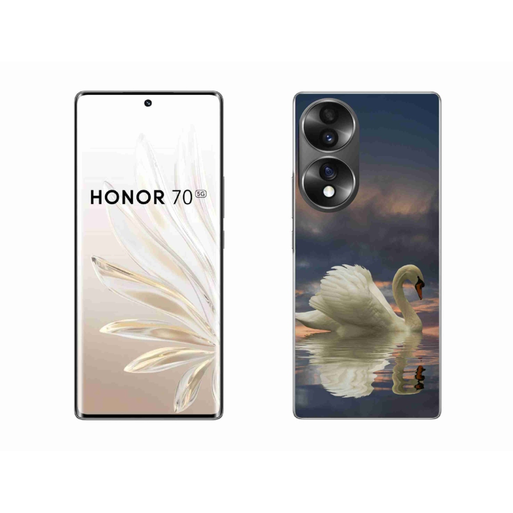 Gelový kryt mmCase na Honor 70 - labuť