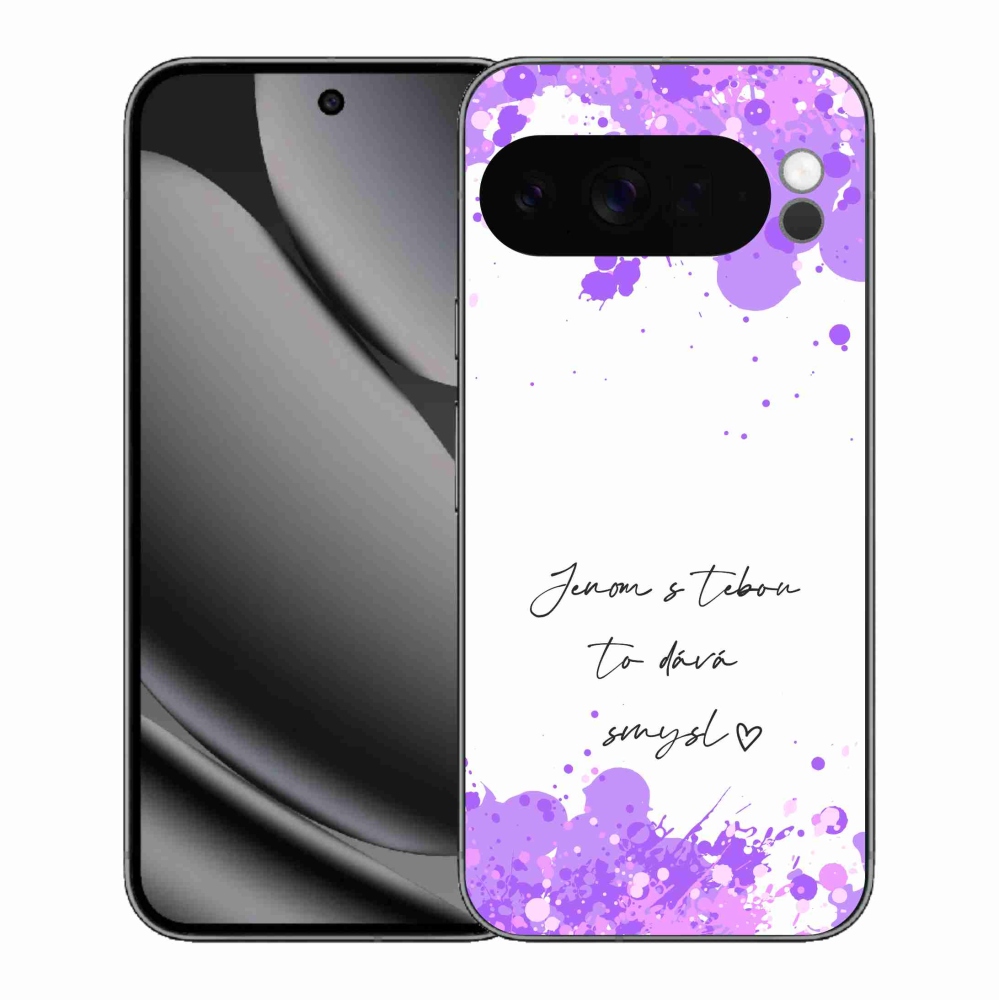 Gelový kryt mmCase na Google Pixel 10 Pro XL - zamilovaný text bílé pozadí