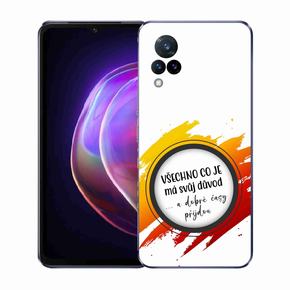 Gelový kryt mmCase na Vivo V21 4G/5G - citát 3 bílé pozadí