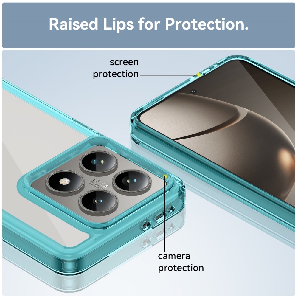 Gelový obal s pevnými zády na Xiaomi 14T/14T Pro - světlemodrý