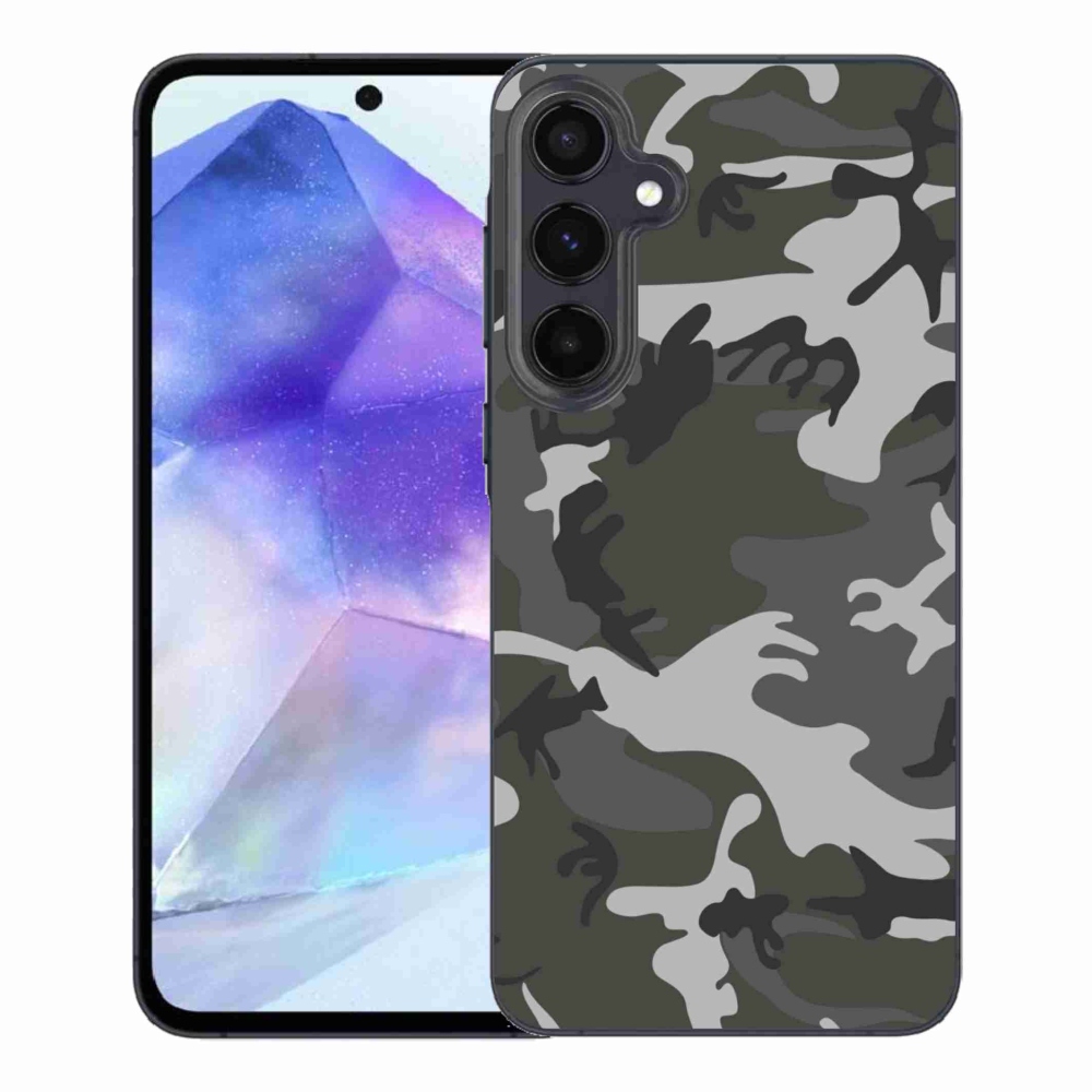 Gelový kryt mmCase na Samsung Galaxy A55 5G - maskáčový vzor