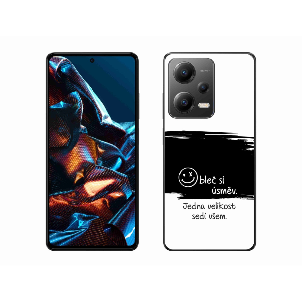 Gelový kryt mmCase na Xiaomi Redmi Note 12 Pro 5G - vtipný text 8 černobílé pozadí