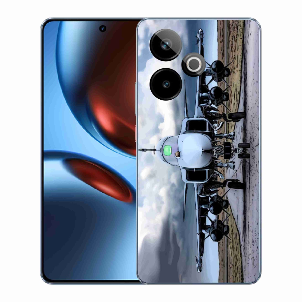 Gelový kryt mmCase na Realme GT 7 5G/GT 7T 5G - vojenské letadlo