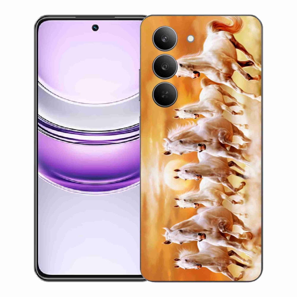 Gelový kryt mmCase na Realme 14x 5G - koně 2