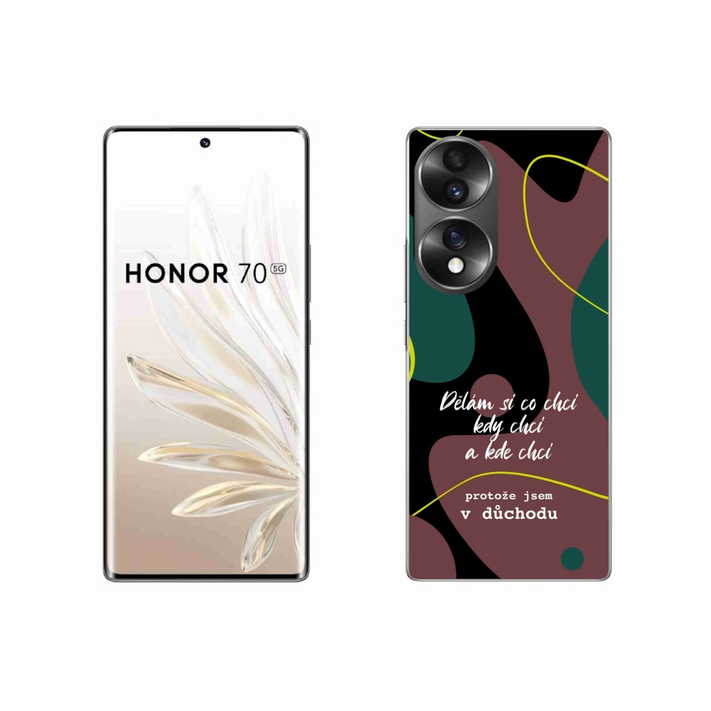 Gelový kryt mmCase na Honor 70 - vtipný text 10 černé pozadí