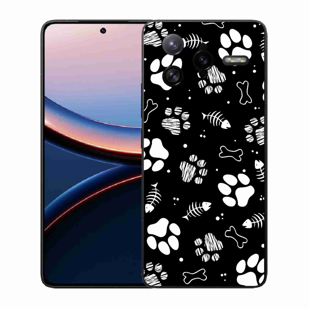 Gelový kryt mmCase na Xiaomi Poco F7 Ultra - psí tlapky