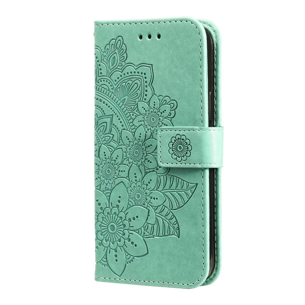 Mandala knížkové pouzdro na Vivo V50 Lite 4G/5G - modrozelené
