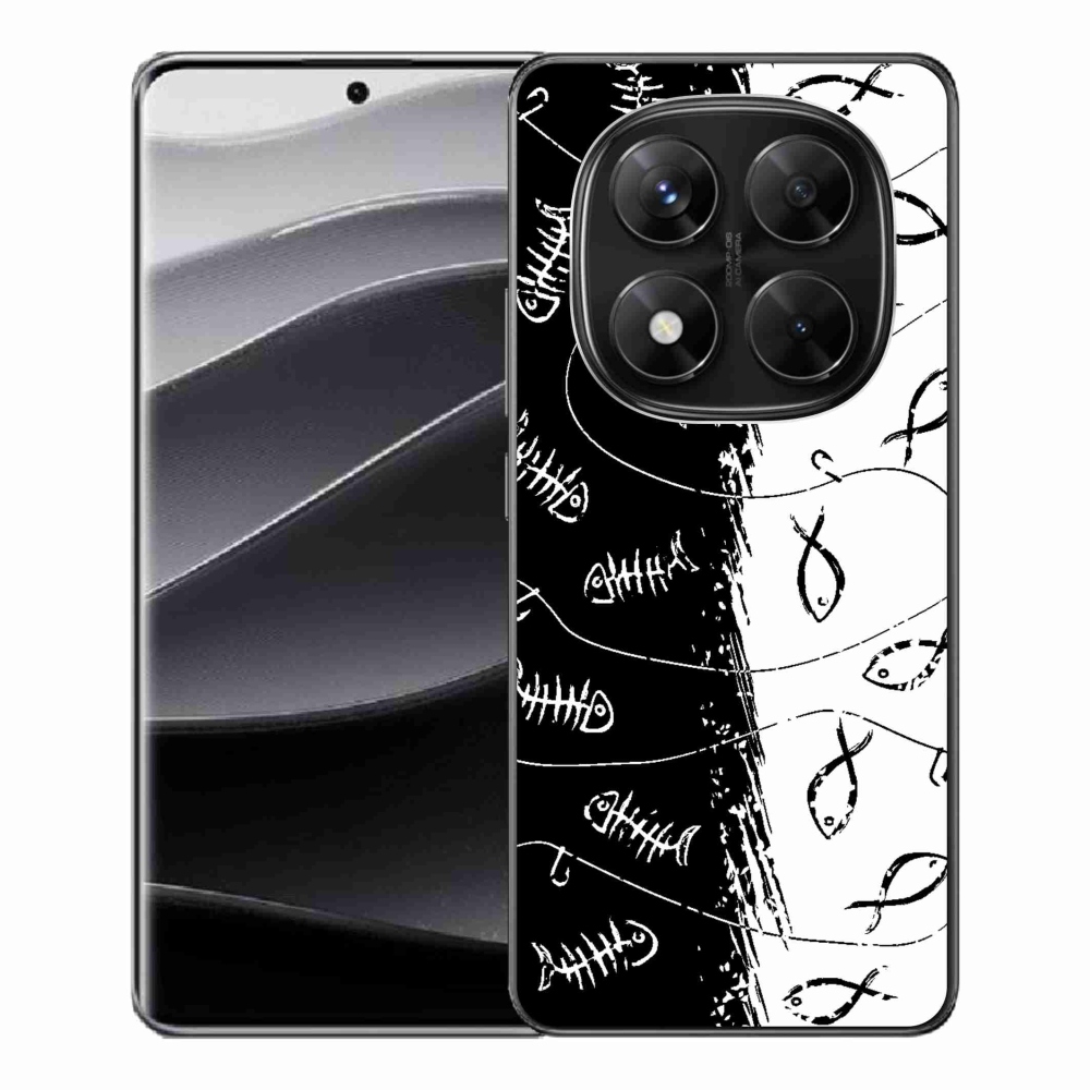 Gelový kryt mmCase na Xiaomi Redmi Note 14 Pro 5G/Poco X7 5G - kostry a rybky