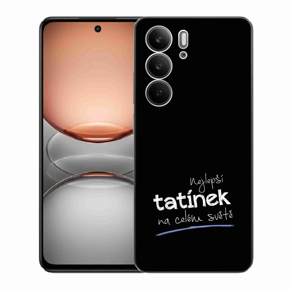 Gelový kryt mmCase na Realme C75 - nejlepší tatínek 4 černé pozadí