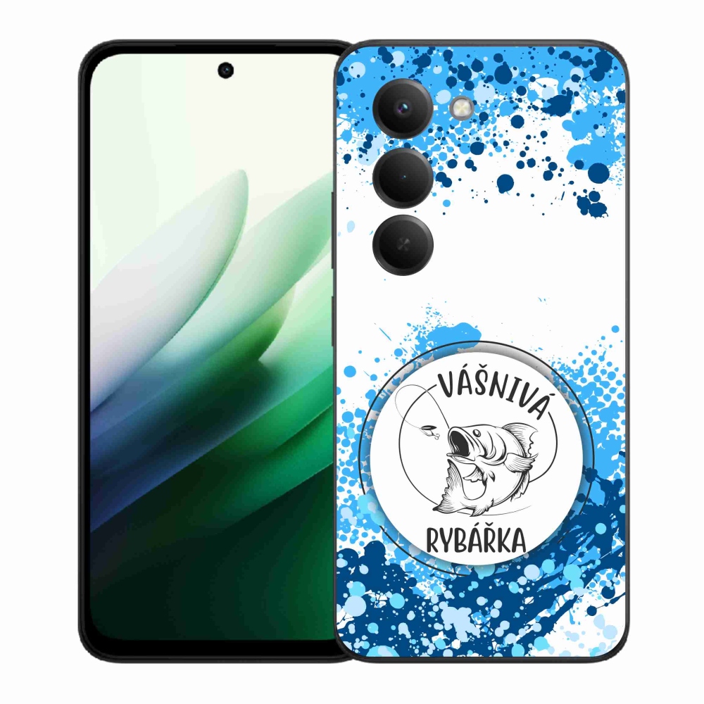 Gelový kryt mmCase na Xiaomi Redmi 15 5G - vášnivá rybářka bílé pozadí