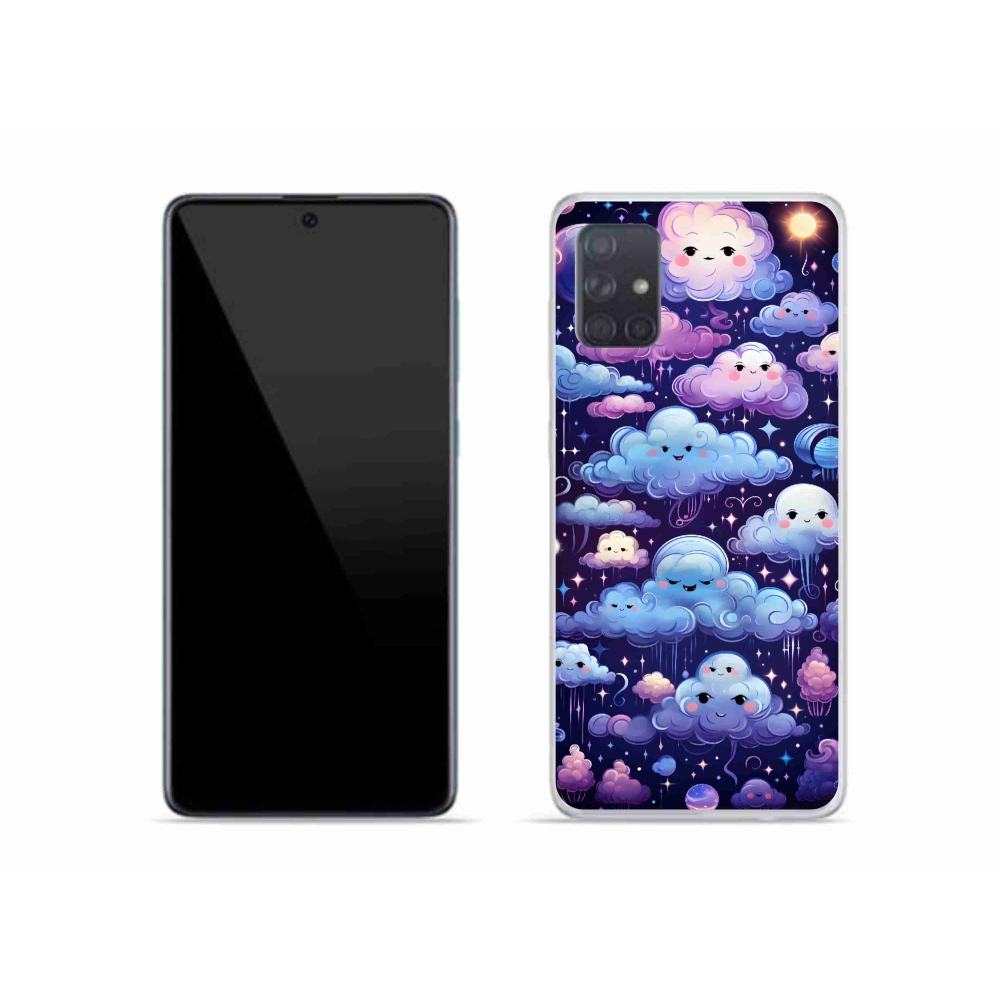 Gelový kryt mmCase na Samsung Galaxy A51 - mráčky