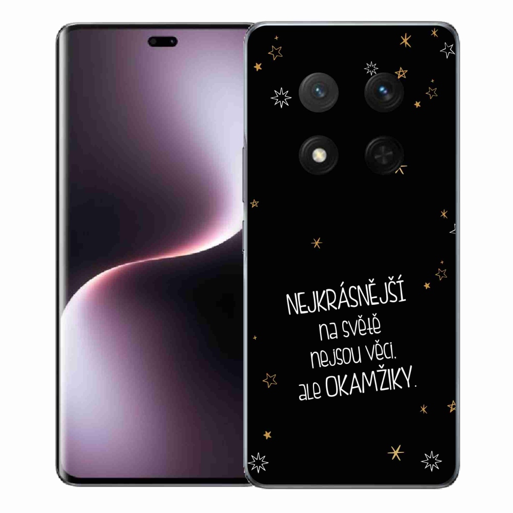 Gelový kryt mmCase na Honor Magic 7 Lite 5G - citát 4 černé pozadí