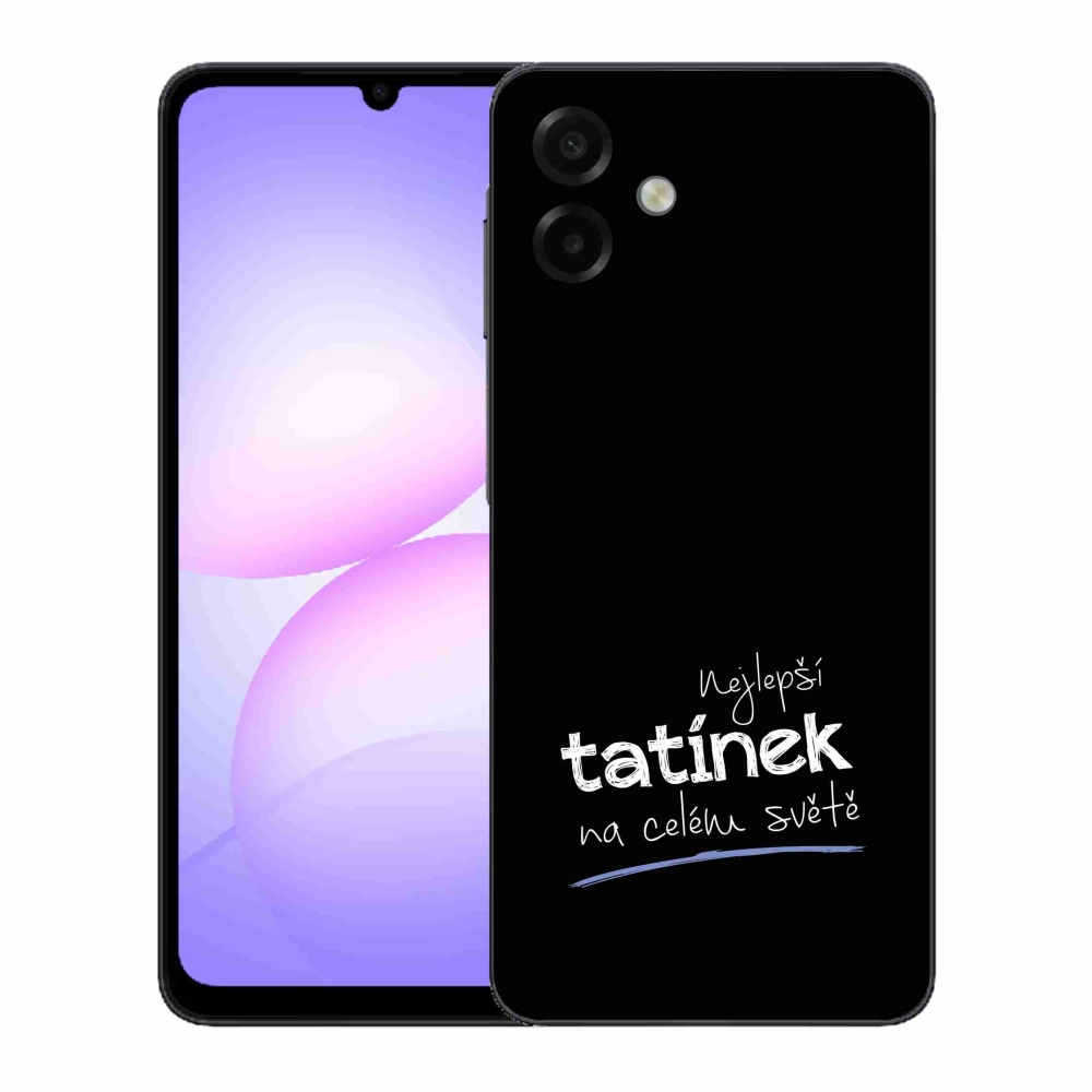 Gelový kryt mmCase na Samsung Galaxy A07 4G - nejlepší tatínek 4 černé pozadí