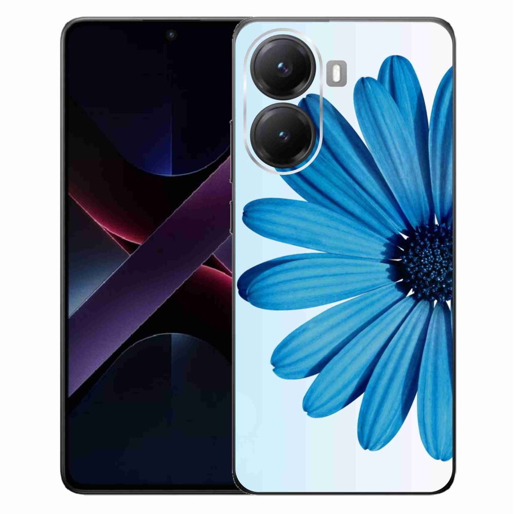 Gelový kryt mmCase na Xiaomi Poco X7 Pro 5G - modrá kopretina
