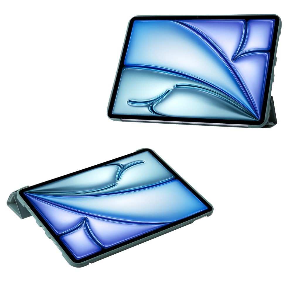 Origamis chytré polohovací pouzdro na tablet iPad Air 13 (2024)/(2025) - tmavězelené