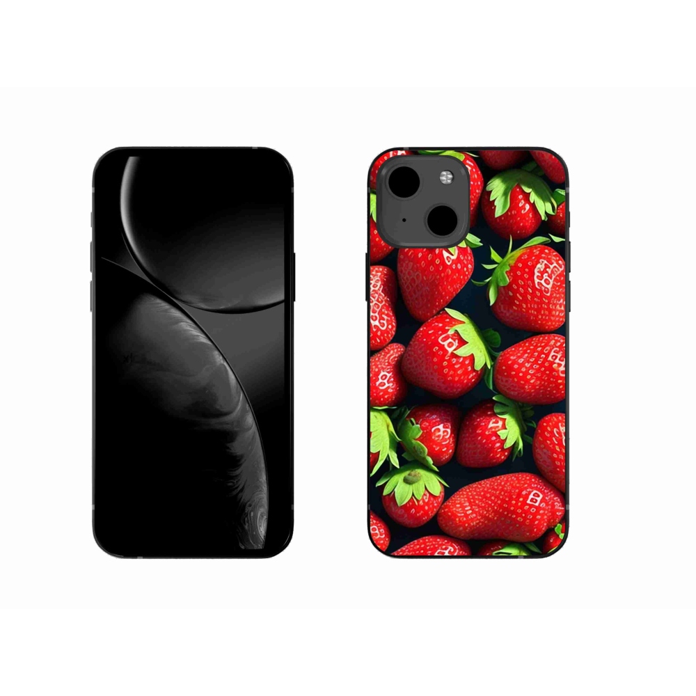 Gelový kryt mmCase na iPhone 13 - jahody