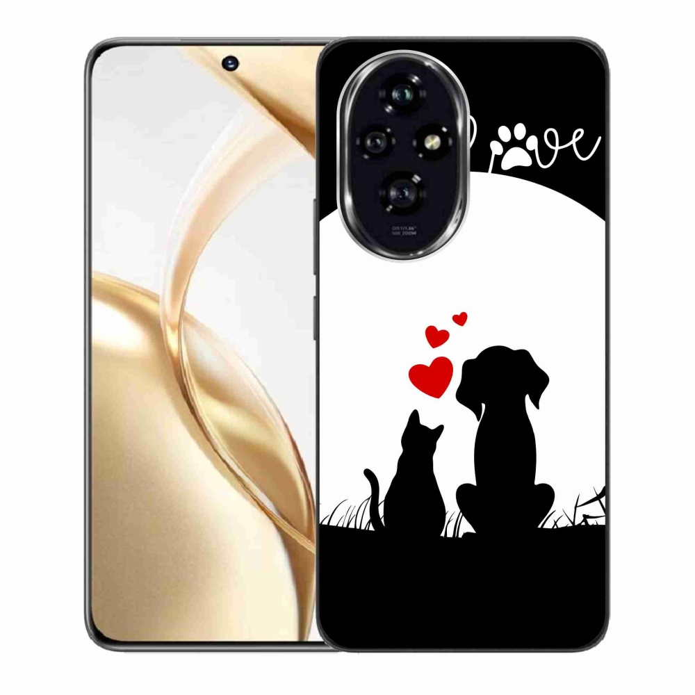 Gelový obal mmCase na Honor 200 5G - zvířecí láska