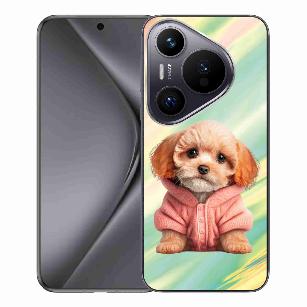 Gelový kryt mmCase na Huawei Pura 70 Pro - štěně ve svetru
