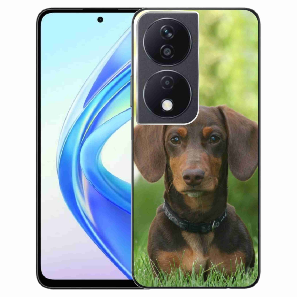 Gelový obal mmCase na Honor X7b/Honor 90 Smart - hnědý jezevčík