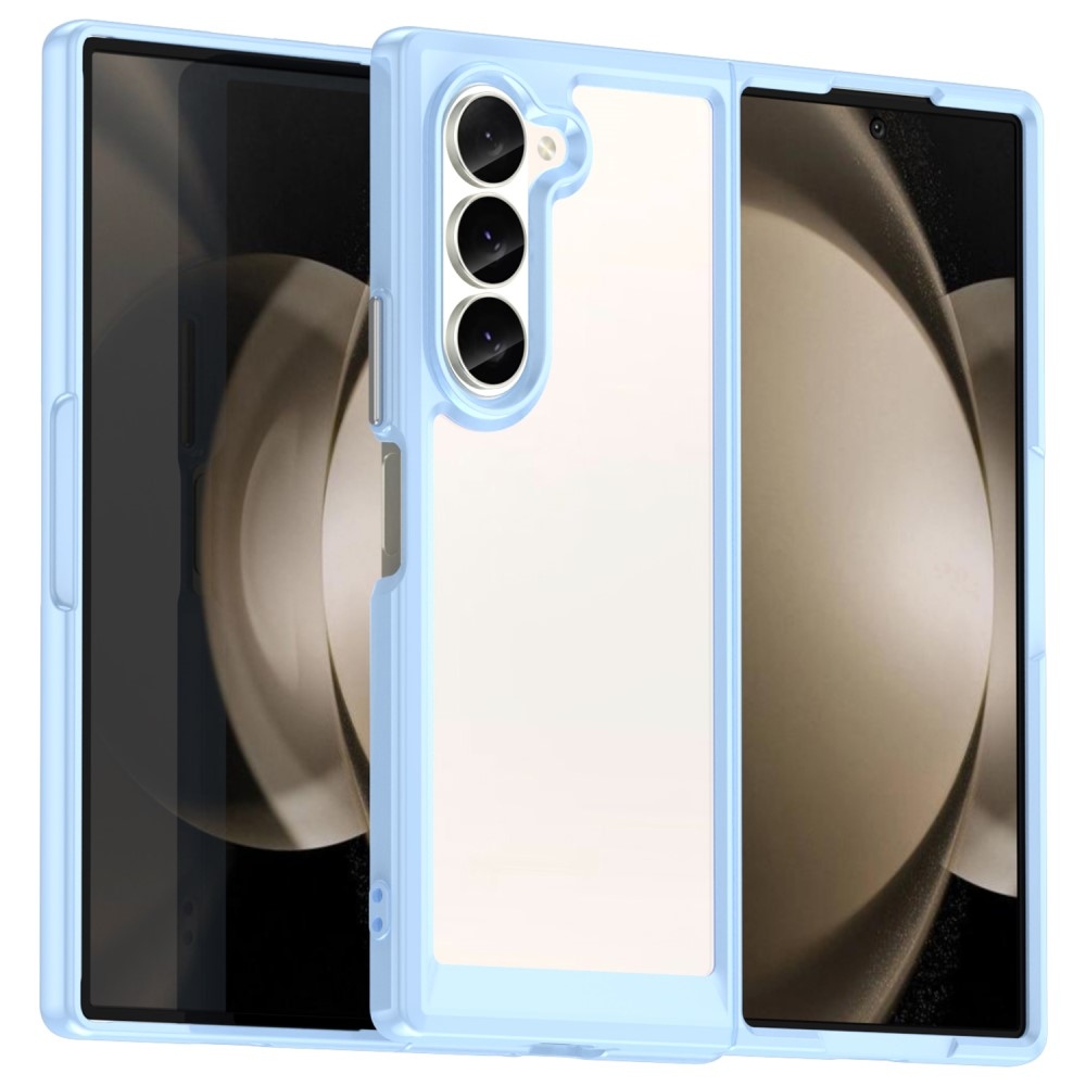 Gelový obal s pevnými zády na Samsung Galaxy Z Fold6 5G - modrý