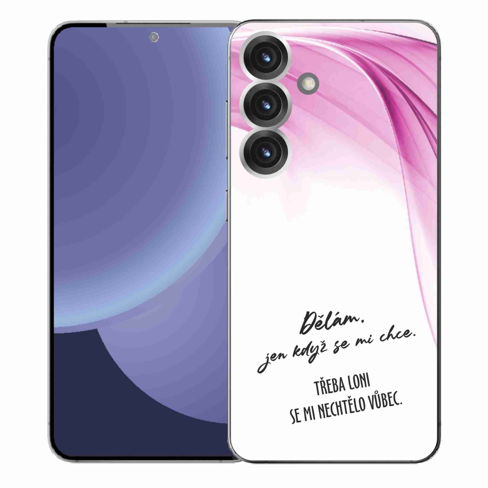 Gelový kryt mmCase na Samsung Galaxy S25+ - vtipný text 12 bílé pozadí