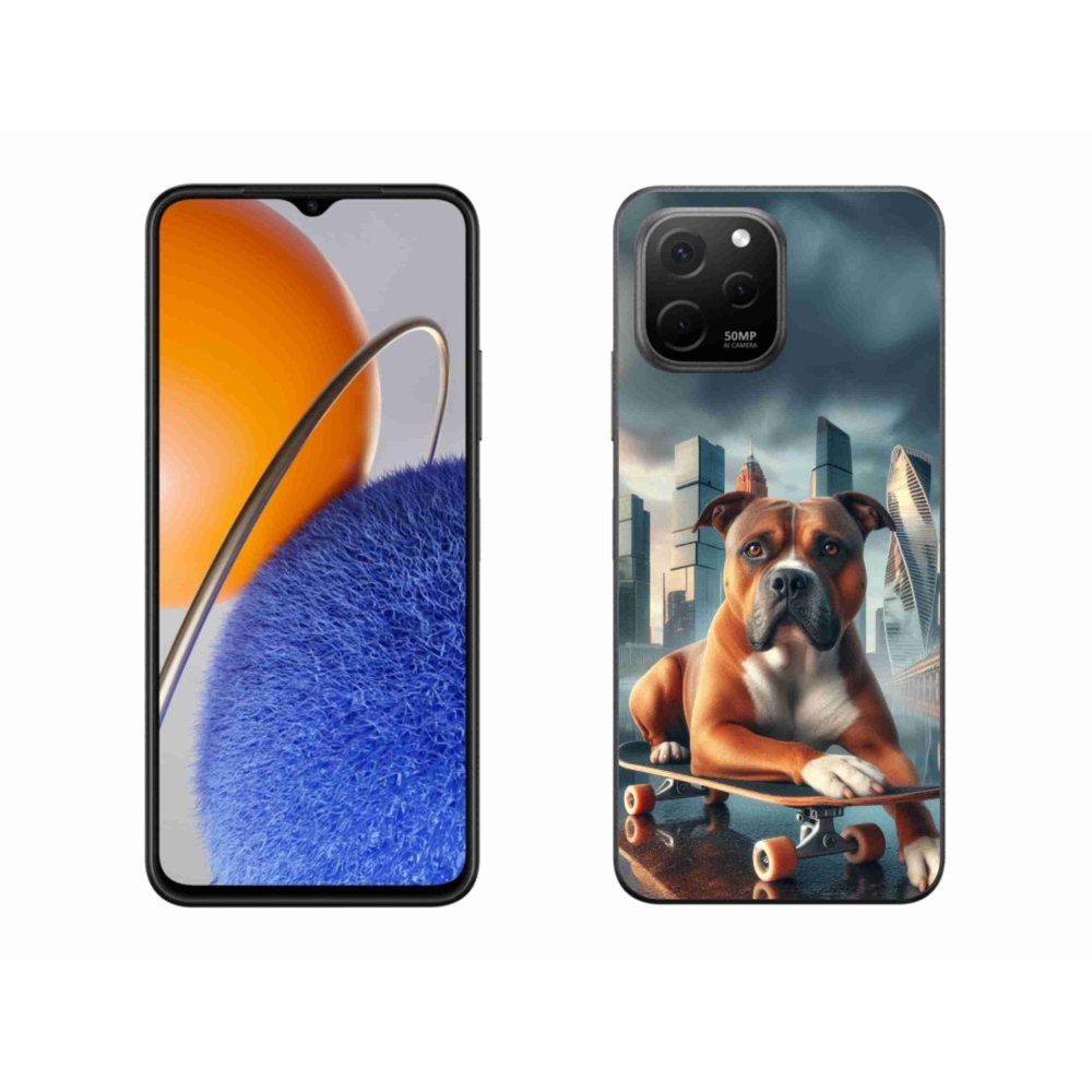 Gelový kryt mmCase na Huawei Nova Y61 - pes na skateboardu