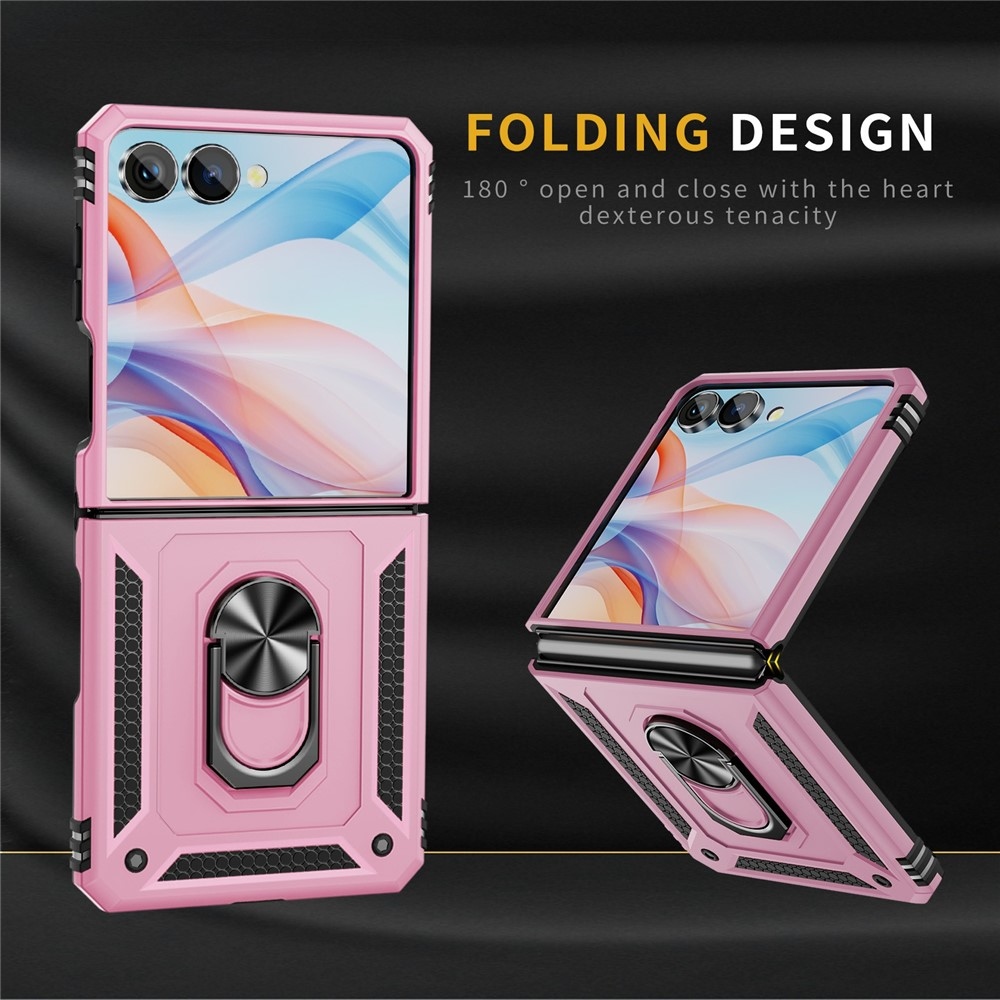 Ring odolný kryt na Samsung Galaxy Z Flip7 5G - růžový