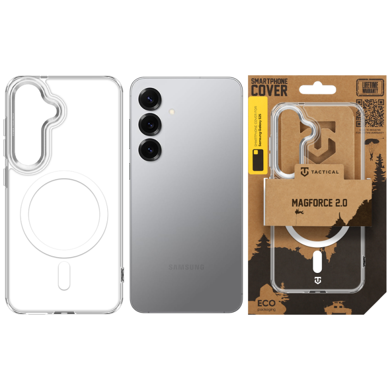 Tactical MagForce 2.0 Kryt pro Samsung Galaxy S25 Silver